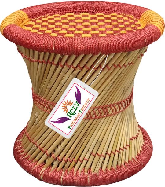 RCLV Pure handmade Bamboo Stool Mudda/mudha/muddi Set of-1 Outdoor & Cafeteria Stool