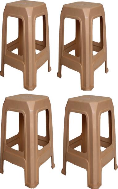 AP Palstic Square Stool Pack Of 4 Outdoor & Cafeteria Stool