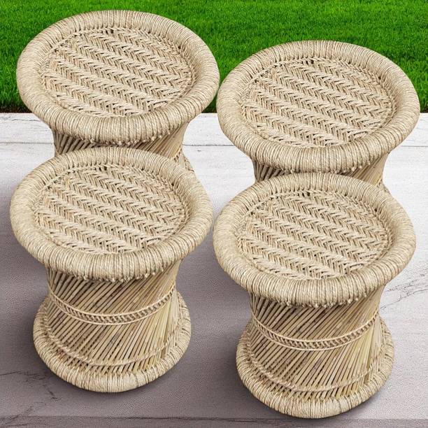 YASHIKA CREATION Handmade Eco Friendly Bamboo mudda Muddi cane Outdoor & Cafeteria Stool