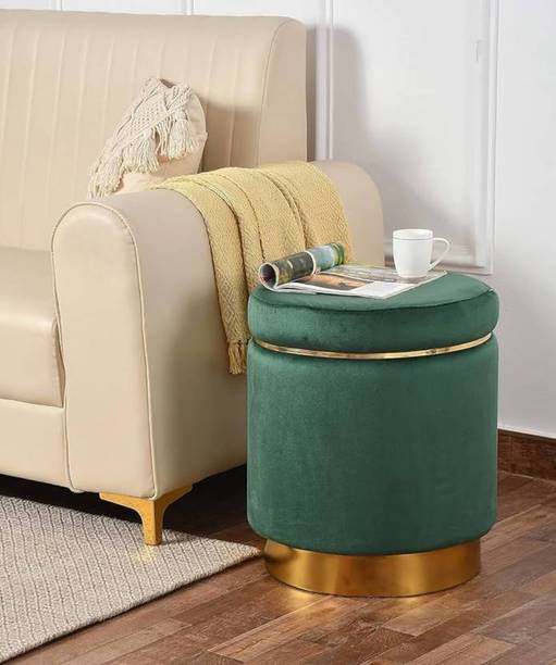 Golden Art Handicrafts Ottoman Round Small Foot Rest Living Room Office Stool Coffee Living & Bedroom Stool