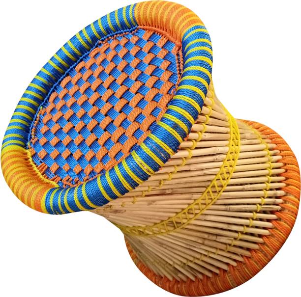 Yashika Creations Rajasthani handmade Bamboo Stool Mudda/modha for Indoor/Outdoorr Living & Bedroom Stool