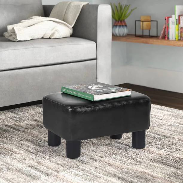 lifestyle furniture Rectangular PU Leather Upholstered Ottoman Living & Bedroom Stool
