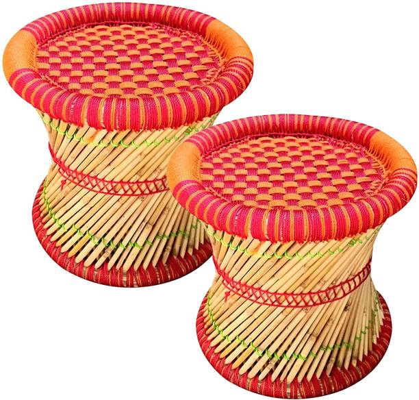 RCLV Handmade Bamboo stool for Home & Office Size 13X13 Outdoor & Cafeteria Stool
