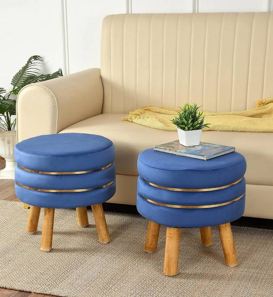 TAPODHANI Solid Wood Pouf