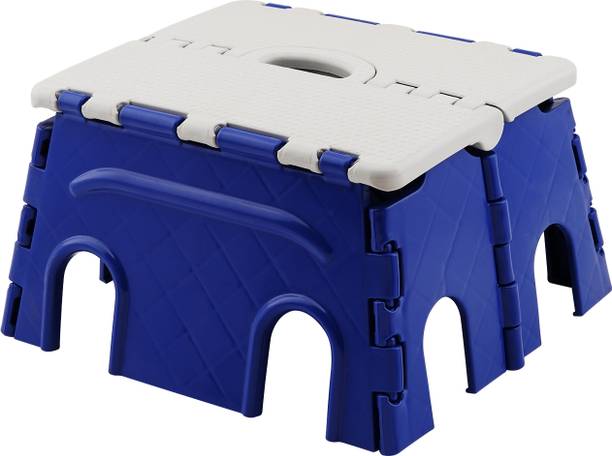 Primelife Plastic 7 Inch Folding Step Stool, Folding Stool for Kitchen, Bathroom, Office Living & Bedroom Stool