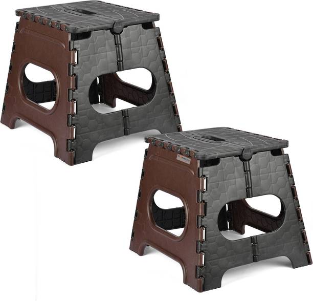 HOMESTIC Collapsible Stool Outdoor-Fishing-Gardening-Travel|Pack of 2|Small|Brown& Black Stool
