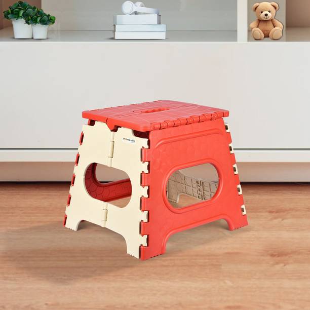 HOMESTIC Collapsible Stool Outdoor-Fishing-Gardening-Travel|Small|Cream & Red Stool