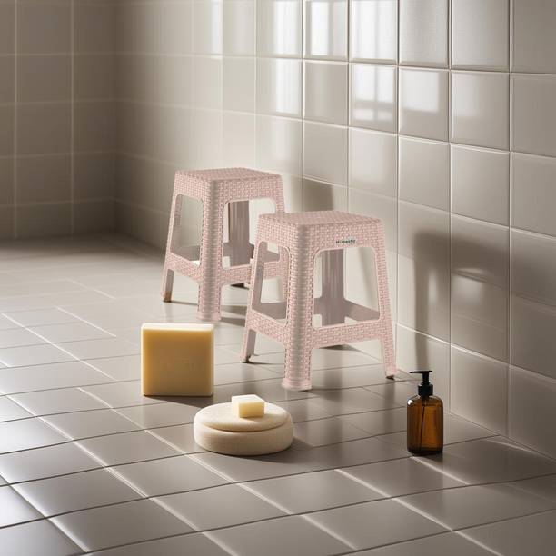 HOMESTIC Plastic Sitting Stool for Indoor Or Outdoor|Home & Garden|Pack of 2 Stool