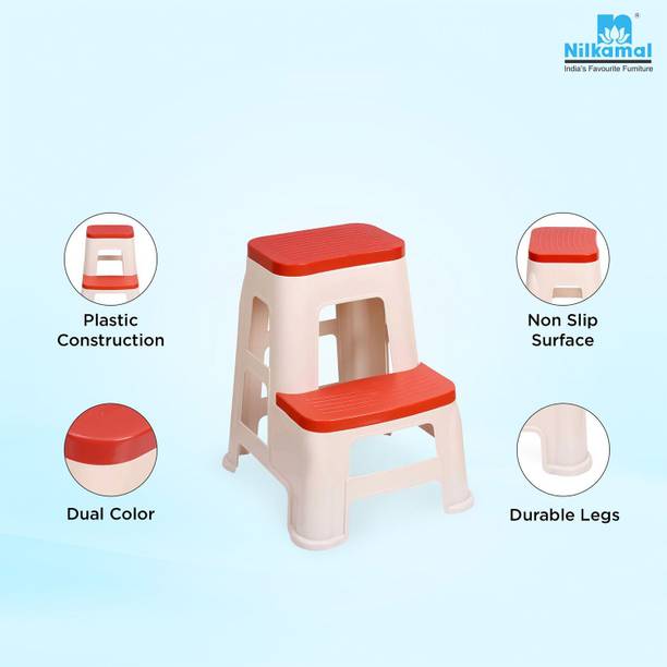 Nilkamal Strong & Durable Step Stool STL 31|Stool for Living Room,Bed Room,Kitchen,Office Living & Bedroom Stool