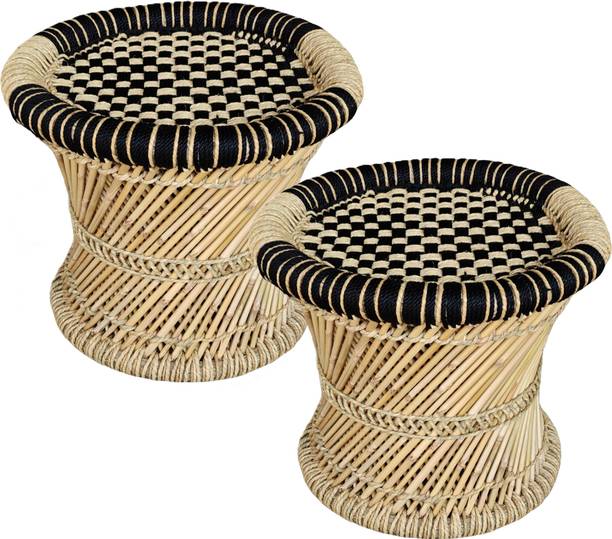Bhavishya Handmade Bamboo Mudda Stool for Home, Outdoor Garden Outdoor & Cafeteria Stool