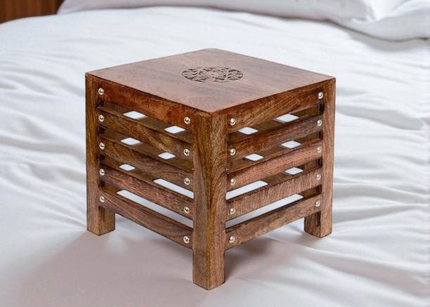 OverseasMart Wooden Stools 12x12 inches for Living Room Sitting Chair for Home Living & Bedroom Stool