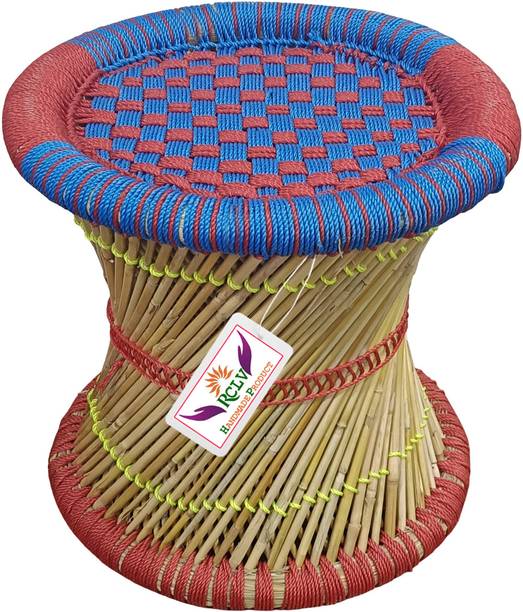 LV Handmade Pure handmade Bamboo Stool Mudda/mudha/muddi Set of-1 Outdoor & Cafeteria Stool