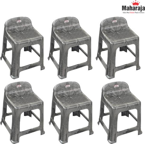 Mahaja Pluto Plastic Stool | Set of 6 Kitchen Stool