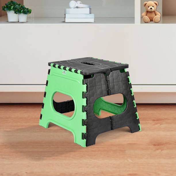 Heart Home Collapsible Stool Outdoor-Fishing-Gardening-Travel|Small|Green & Black Living & Bedroom Stool