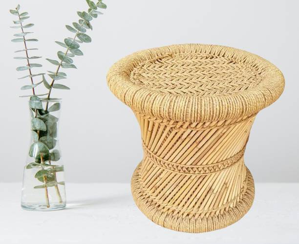 KISMAT COLLECTION Sada Mudda Stool, Chair For Living Room Round Shape Wooden Stool For Garden Outdoor & Cafeteria Stool