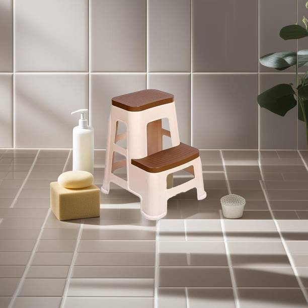 HomiQ 2 Step Multi-Purpose Plastic Step Stool with Weight Bearing Capacity Upto 180 Kg Kitchen Stool