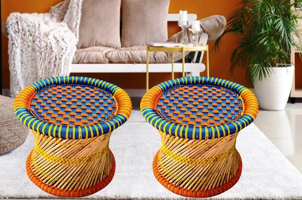 shiksha handicraft Bamboo mudda/Muddi/stool for balcony/garden Natural Outdoor & Cafeteria Stool