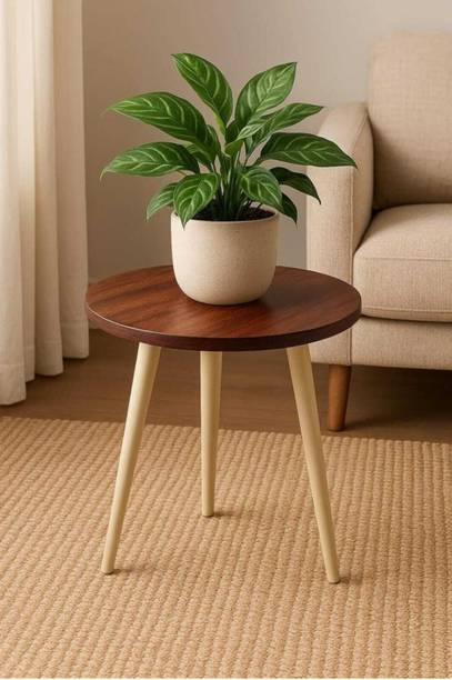Aarique Scandi Round Side Table Living & Bedroom Stool