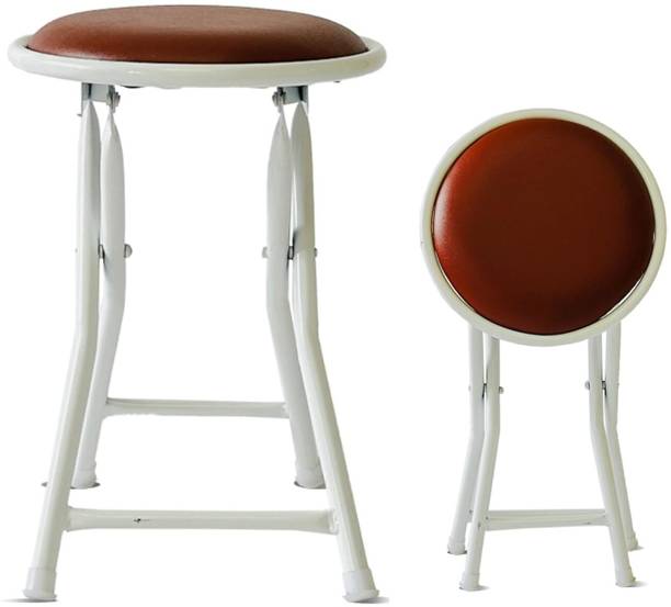 koorsi and co Compact Foldable Round Metal Stool Set-1, Heavy Duty 18-Inch Portable Stool Kitchen Stool
