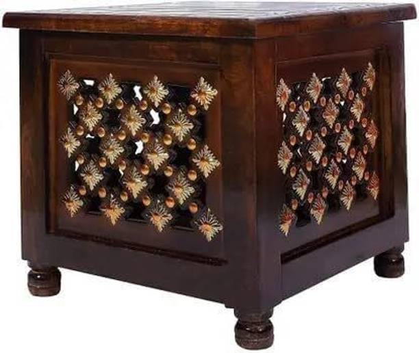 S S Wood Nation Wooden Storage Stool for Living Room Living & Bedroom Stool