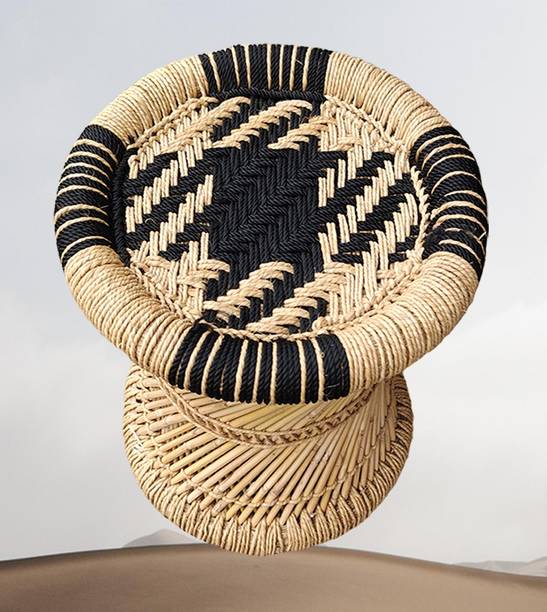 Bhavishya Handmade Bamboo Mudda stool for Home & Office Size 14x14 Outdoor & Cafeteria Stool