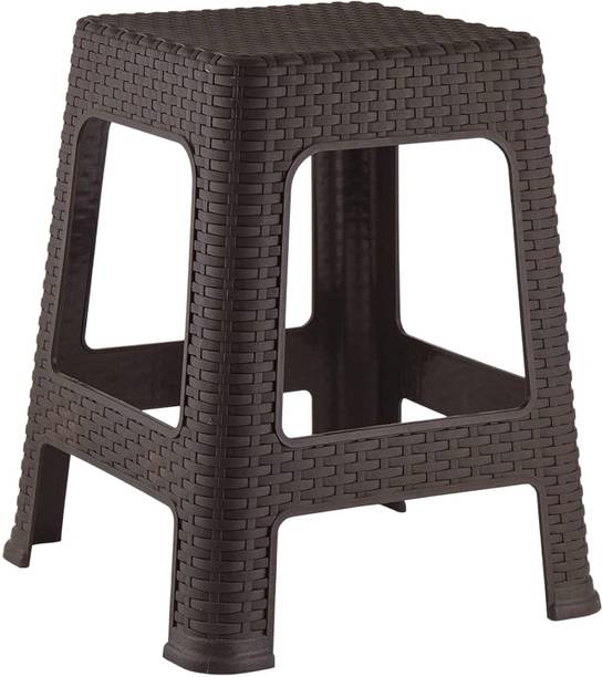 HOMESTIC Plastic Sitting Stool for Bedroom, Kitchen, Living Room, Office Use (Brown) Stool