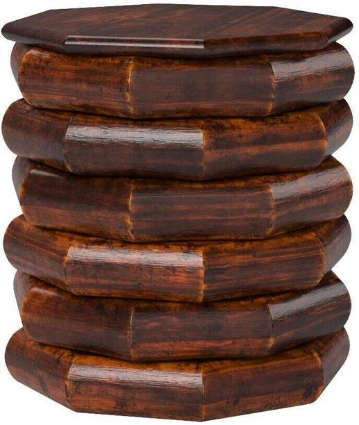 ZUHAIB CRAFTED LEGACY Wooden Stool Natural Wood for Home Decor, Living room, Bedroom etc. Living & Bedroom Stool
