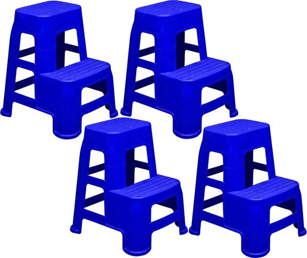 Nilkamal 2 Step Stool for Home Can be used in Living Room Kitchen All Places (Blue) Outdoor & Cafeteria Stool