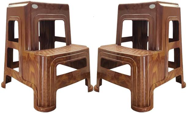 COMFORT Creation 2-Step HeavyDuty Plastic Multi Purpose Stool for Home,Office & Kitchen Use Outdoor & Cafeteria Stool