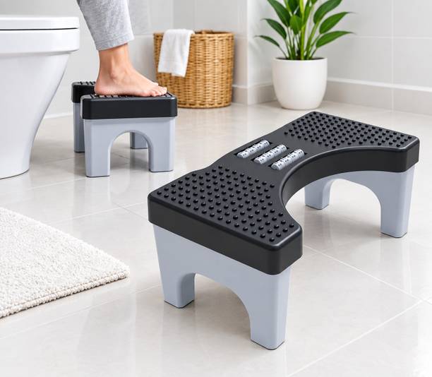 KMshopping SmartStep Anti-Skid Bathroom Stool HomeEase Stable Step Stool Bathroom Stool