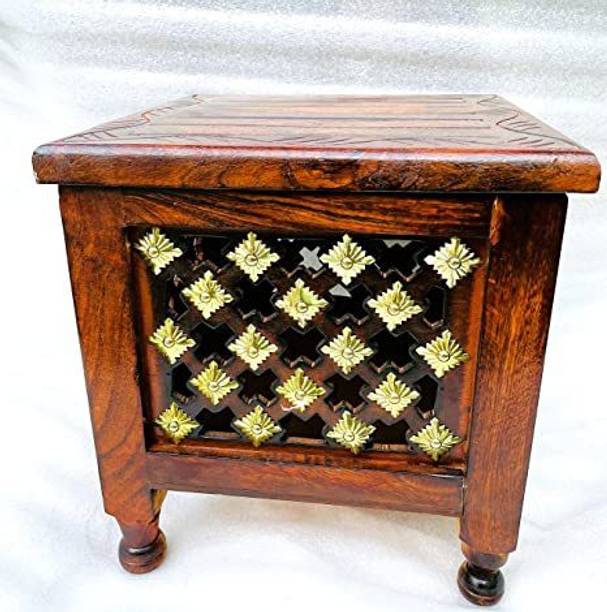 Unique Arts Shoppee Unique Arts Shoppee Wooden Handmade stool for Living room (Brown)12*12*12inch Living & Bedroom Stool