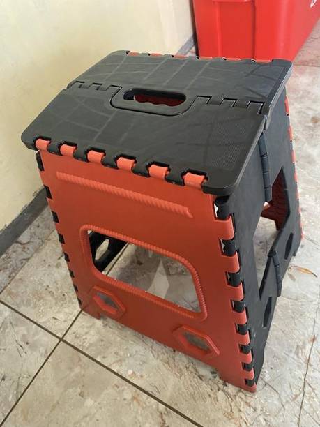 AD POINT Red Black Portable Stool Living & Bedroom Stool