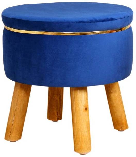 AtoZ Solid Wood Pouf