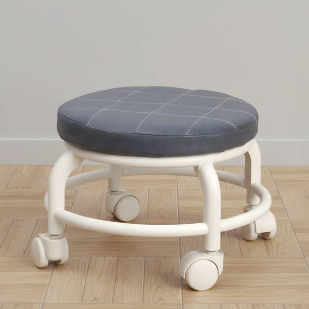 SHIV SALES Compact Rolling Stool with Wheels Low Height Chair for Home Office Living & Bedroom Stool