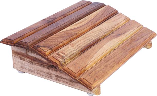 Abhi Creation Wooden Under Table Footrest Stool for Office / Living & Bedroom Stool