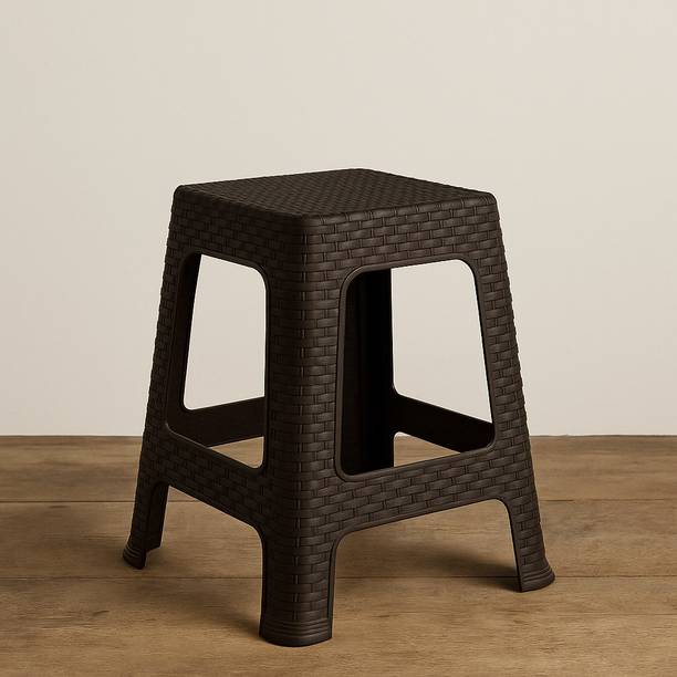 Heart Home Plastic Sitting Stool for Indoor Or Outdoor|Home & Garden|Brown Stool