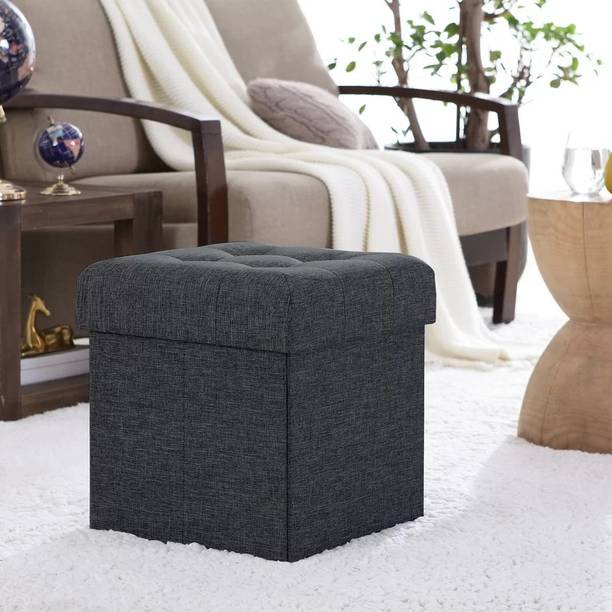 lifestyle furniture 1 Seater Tufted Storage Ottoman Pouffes with Storage Stool