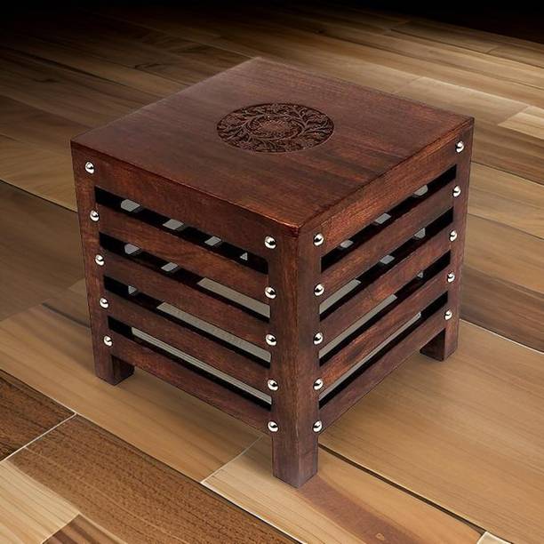 OverseasMart Wooden Stools 12x12 inches for Living Room Sitting Chair for Home Living & Bedroom Stool