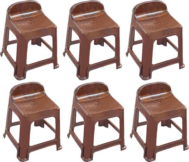 Mahaja Pluto Plastic Stool | Set of 6 Kitchen Stool
