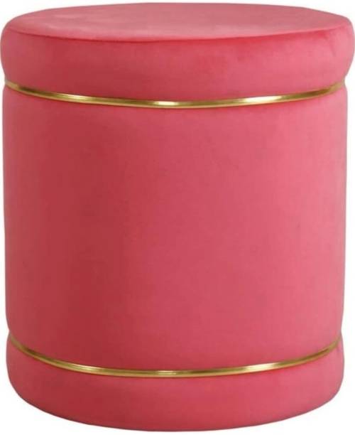 ganiwood Ottoman Footstool Storage Velvet Round Vintage Pouffe Stool Dressing Table Stool