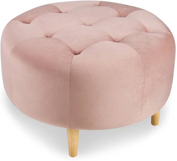 lifestyle furniture Lifestyle Furniture Velvet Round Ottoman Stool for Living Room Sitting Furniture Stool