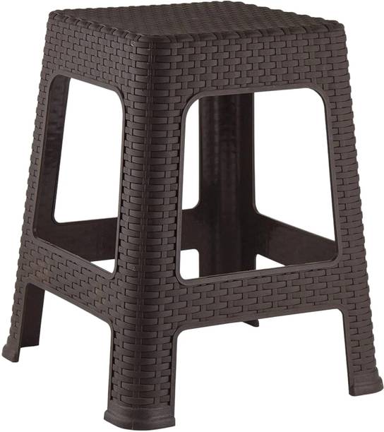 HOMESTIC Plastic Sitting Stool for Bedroom, Kitchen, Living Room, Office Use (Brown) Living & Bedroom Stool