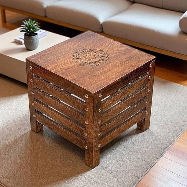 OverseasMart Wooden Stools 12x12 inches for Living Room Sitting Chair for Home Living & Bedroom Stool