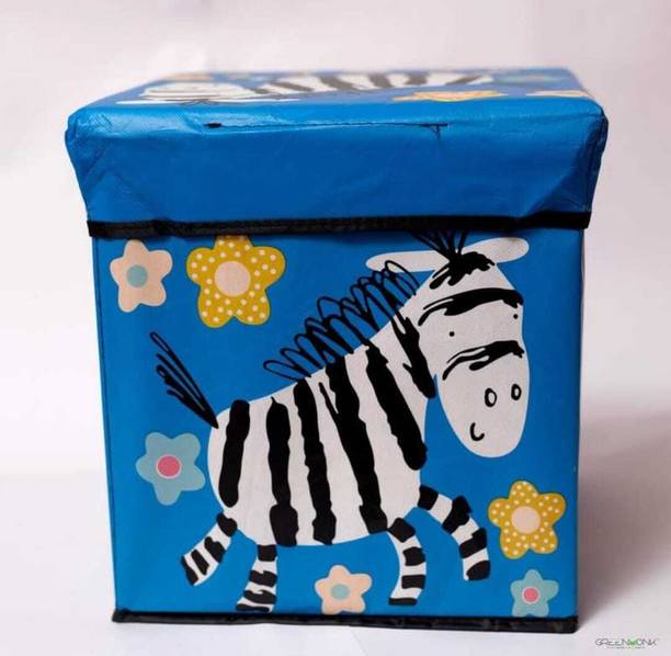 Beyond fantasy Foldable STOOL cum Storage Box | Books | Toys | Stationery|Random Design Deliver Living & Bedroom Stool
