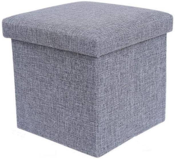KIZJORYA Stool Cum Sitting Stool Basket Cubes Organizer Containers with Lid Stool