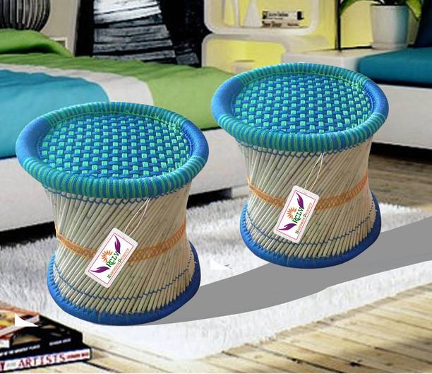 RCLV Handmade Bamboo stool for Home & Office Size 15X16 Outdoor & Cafeteria Stool