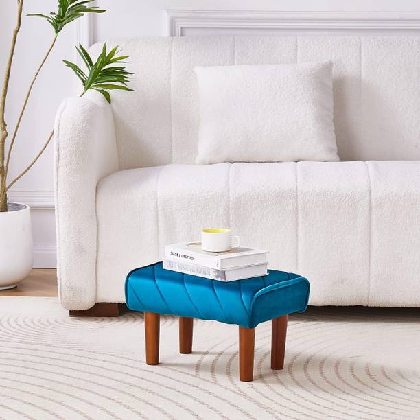 TFS Luxury Velvet Cushion Footrest Stool for Living Room/Office /Bedroom/Kitchen Stool