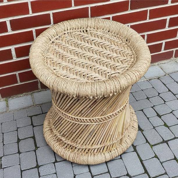 YASHIKA CREATION Handmade Eco Friendly Bamboo mudda Outdoor & Cafeteria Stool