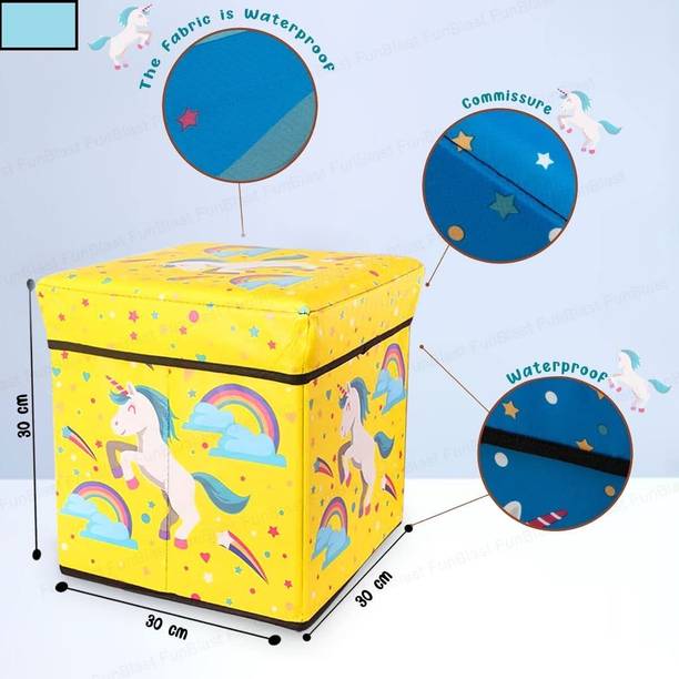 Storia Multipurpose Sitting Storage Box Foldable (30x30x30)cm Stool