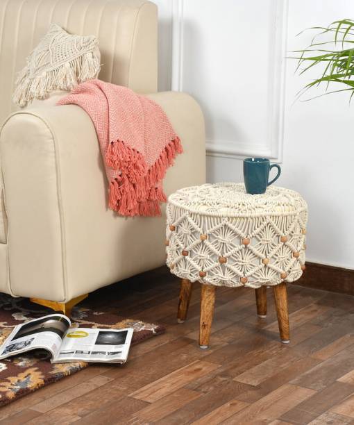 KNOTSNPINE Solid Wood Cocktail Ottoman